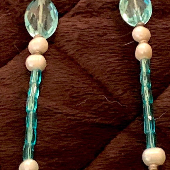 AQUAMARINE & PEARL NECKLACE - Picture 3 of 7